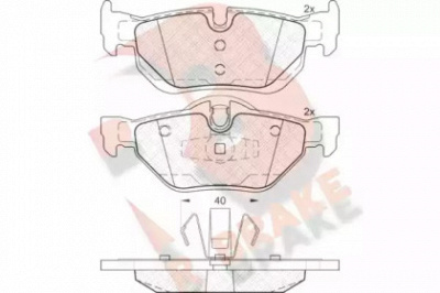 R BRAKE rb1663 -  Комплект тормозных колодок, дисковый тормоз